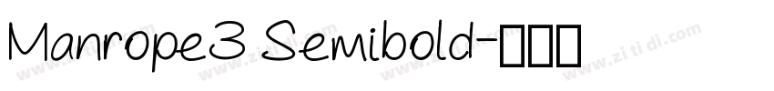 Manrope3 Semibold字体转换